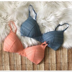 Lot of 2 Victoria’s Secret No Wire Bras sz 34D